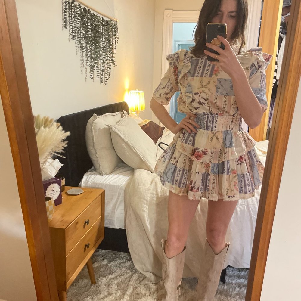 Love Shack Fancy Floral Mini Dress